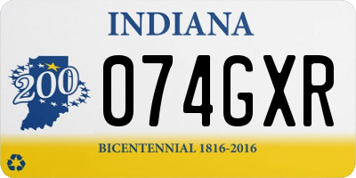 IN license plate 074GXR