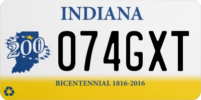 IN license plate 074GXT