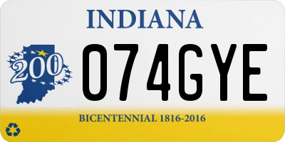 IN license plate 074GYE