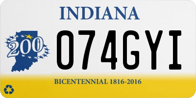 IN license plate 074GYI