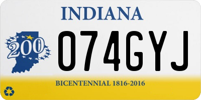 IN license plate 074GYJ