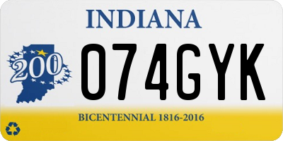IN license plate 074GYK