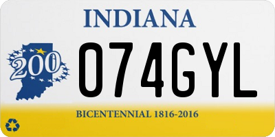 IN license plate 074GYL