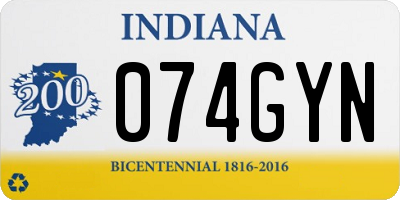 IN license plate 074GYN