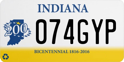 IN license plate 074GYP