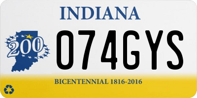 IN license plate 074GYS