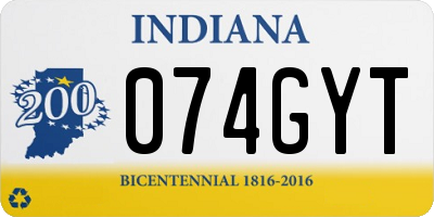 IN license plate 074GYT