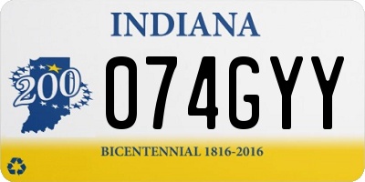 IN license plate 074GYY