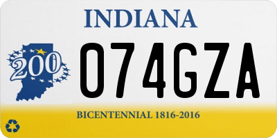 IN license plate 074GZA