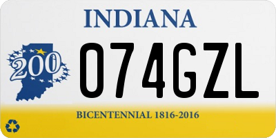 IN license plate 074GZL