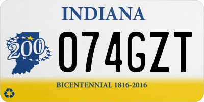 IN license plate 074GZT