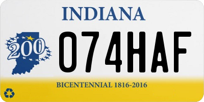 IN license plate 074HAF