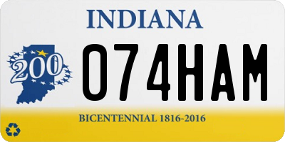 IN license plate 074HAM