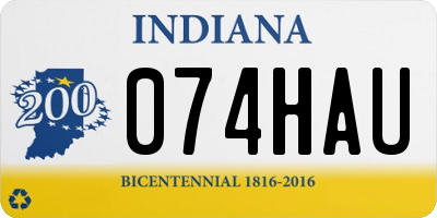 IN license plate 074HAU