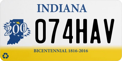 IN license plate 074HAV
