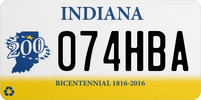 IN license plate 074HBA