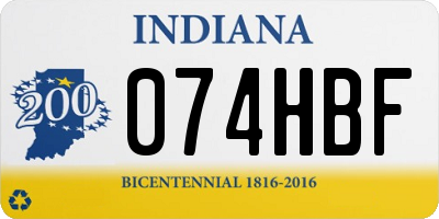 IN license plate 074HBF