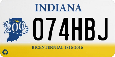 IN license plate 074HBJ