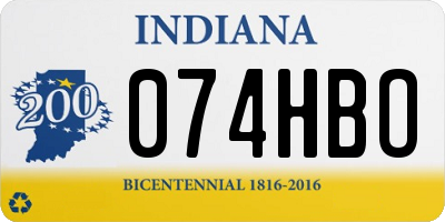 IN license plate 074HBO