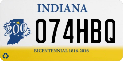 IN license plate 074HBQ