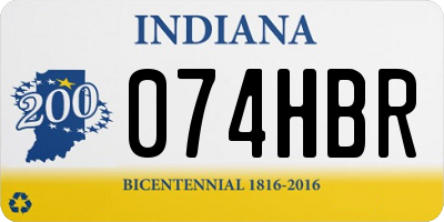 IN license plate 074HBR