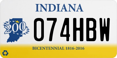 IN license plate 074HBW
