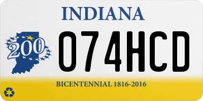 IN license plate 074HCD