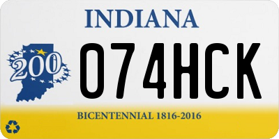 IN license plate 074HCK