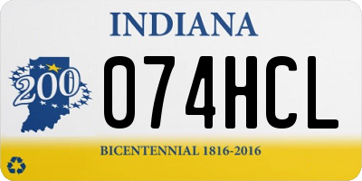 IN license plate 074HCL