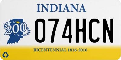 IN license plate 074HCN