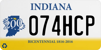IN license plate 074HCP