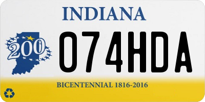IN license plate 074HDA