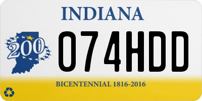 IN license plate 074HDD