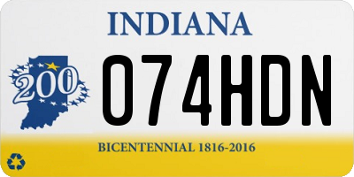 IN license plate 074HDN