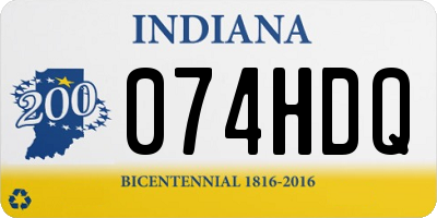 IN license plate 074HDQ