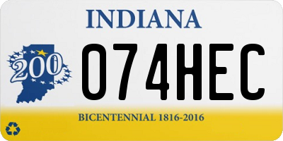 IN license plate 074HEC