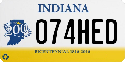 IN license plate 074HED