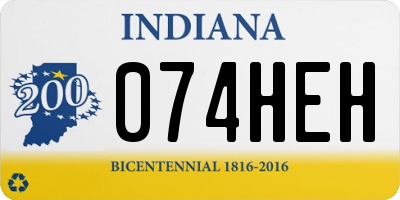IN license plate 074HEH
