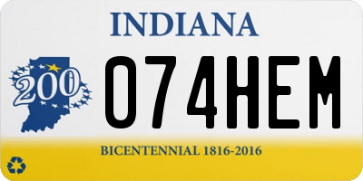 IN license plate 074HEM