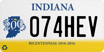 IN license plate 074HEV