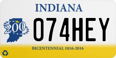 IN license plate 074HEY
