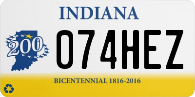 IN license plate 074HEZ