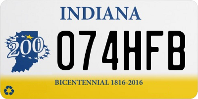 IN license plate 074HFB