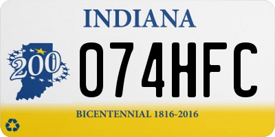 IN license plate 074HFC