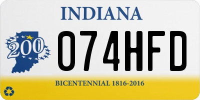IN license plate 074HFD