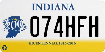 IN license plate 074HFH