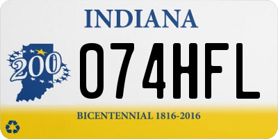 IN license plate 074HFL