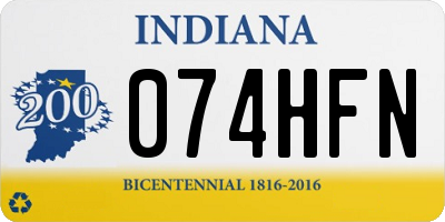 IN license plate 074HFN