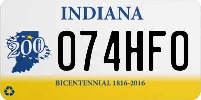 IN license plate 074HFO