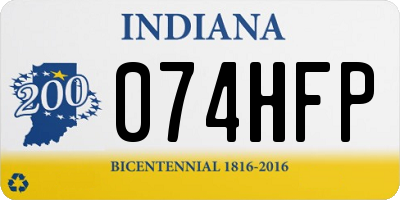 IN license plate 074HFP